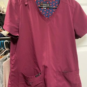 Koi maroon scrub top and bottom